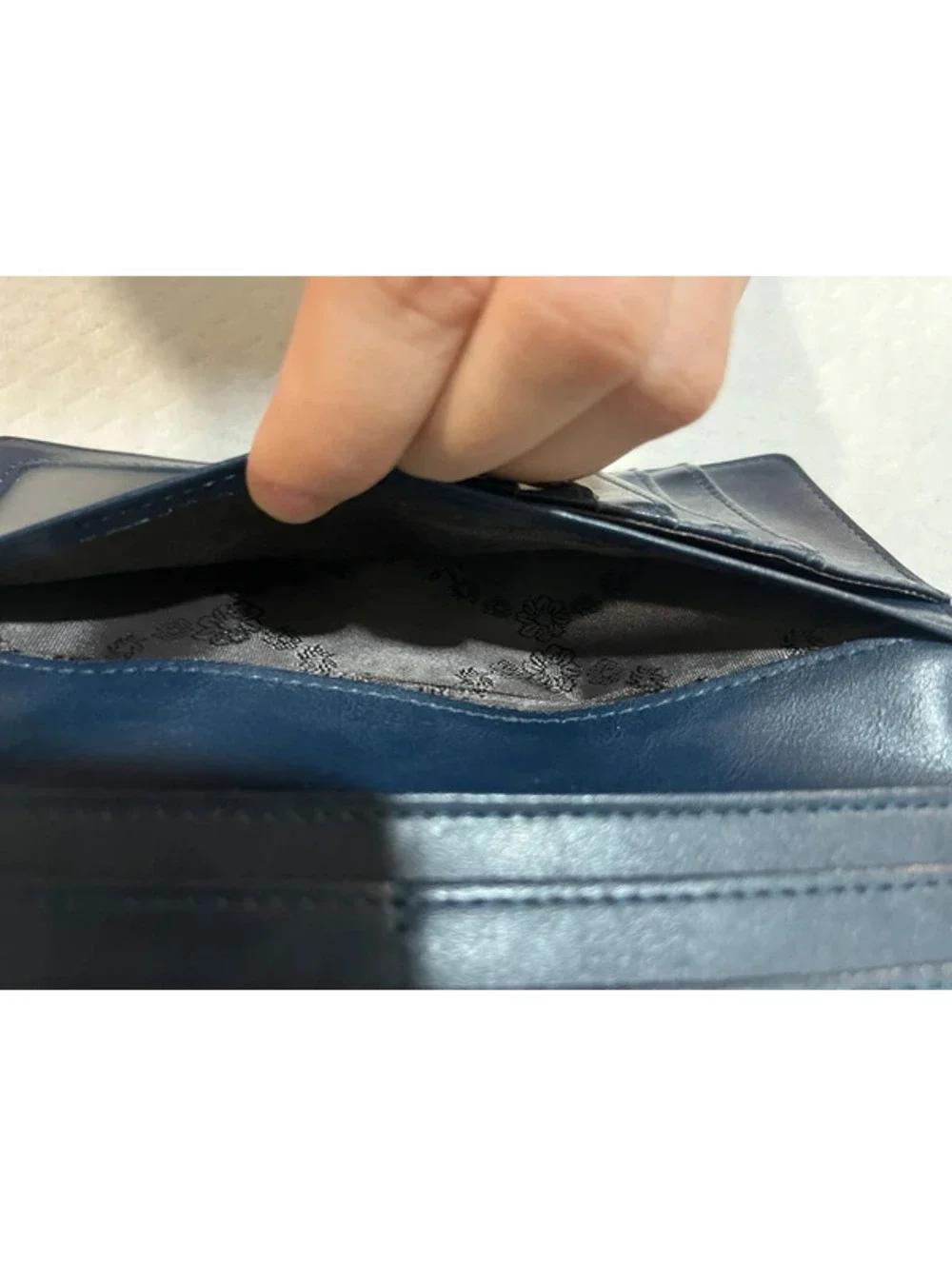 Alldaily Ultra Slim Thin Women Wallet Blocking Credit Card Holder Zipper Blue